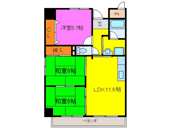 サンローレルの物件間取画像